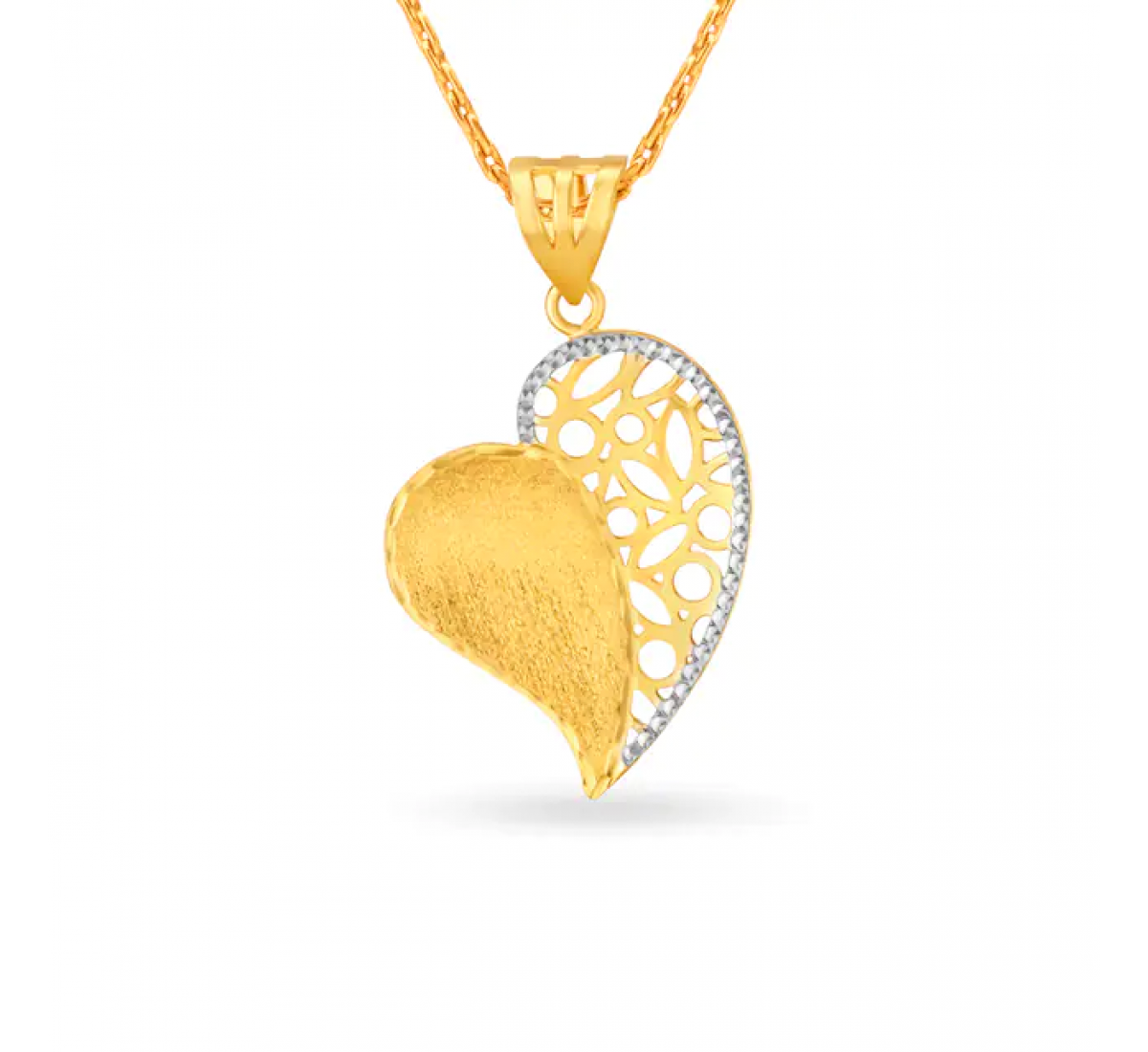 Leonora Gold Heart Pendant Set