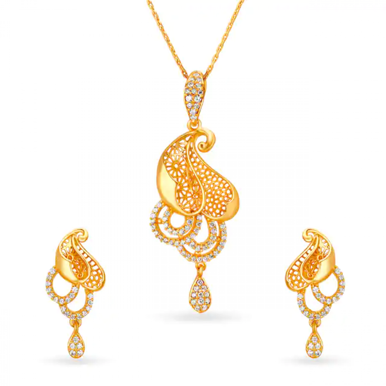 Evianna Gold Pendant Set