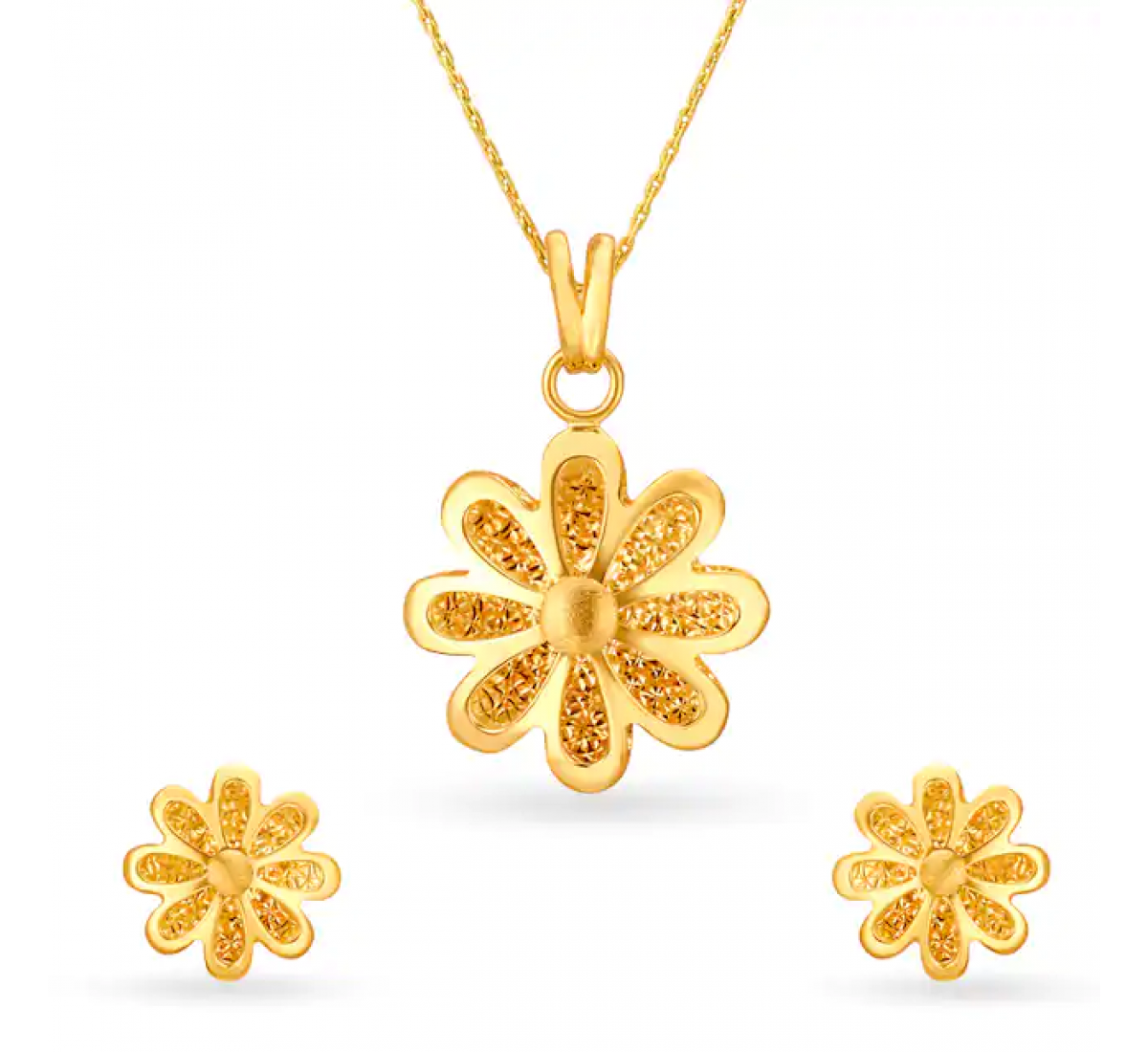 Shimmering Gold Pendant Set