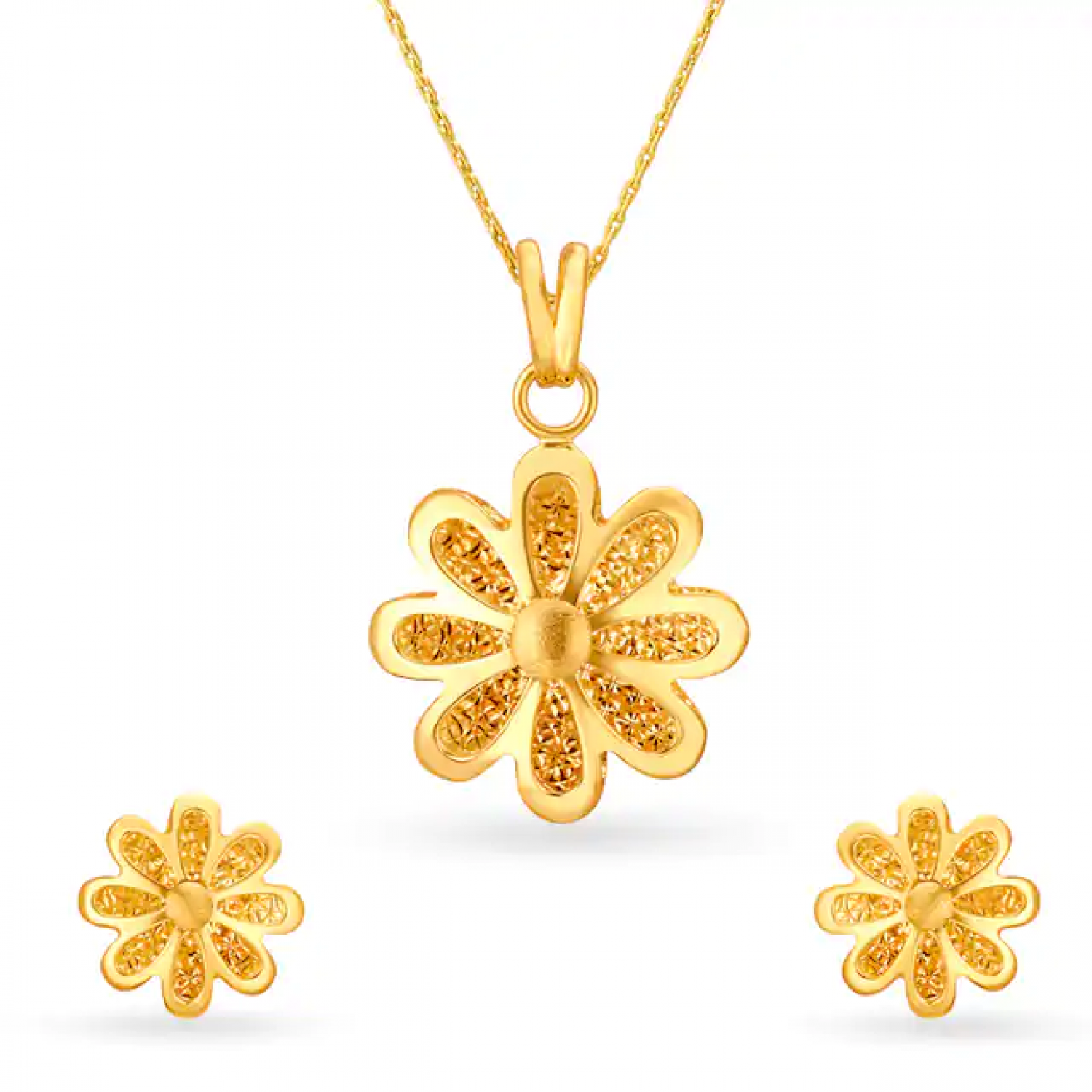 Shimmering Gold Pendant Set