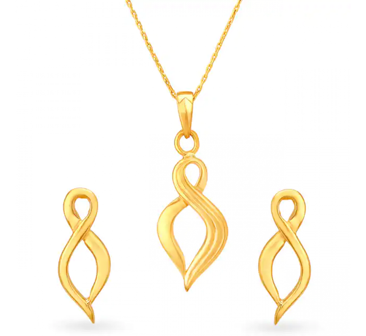 Hugo Infinity Gold Pendant Set