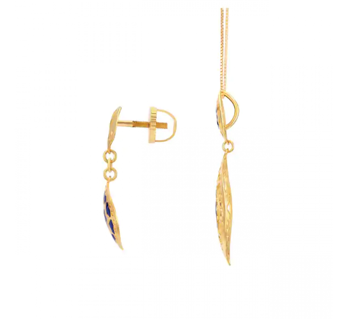 Gold Jaali Work Pendant Set