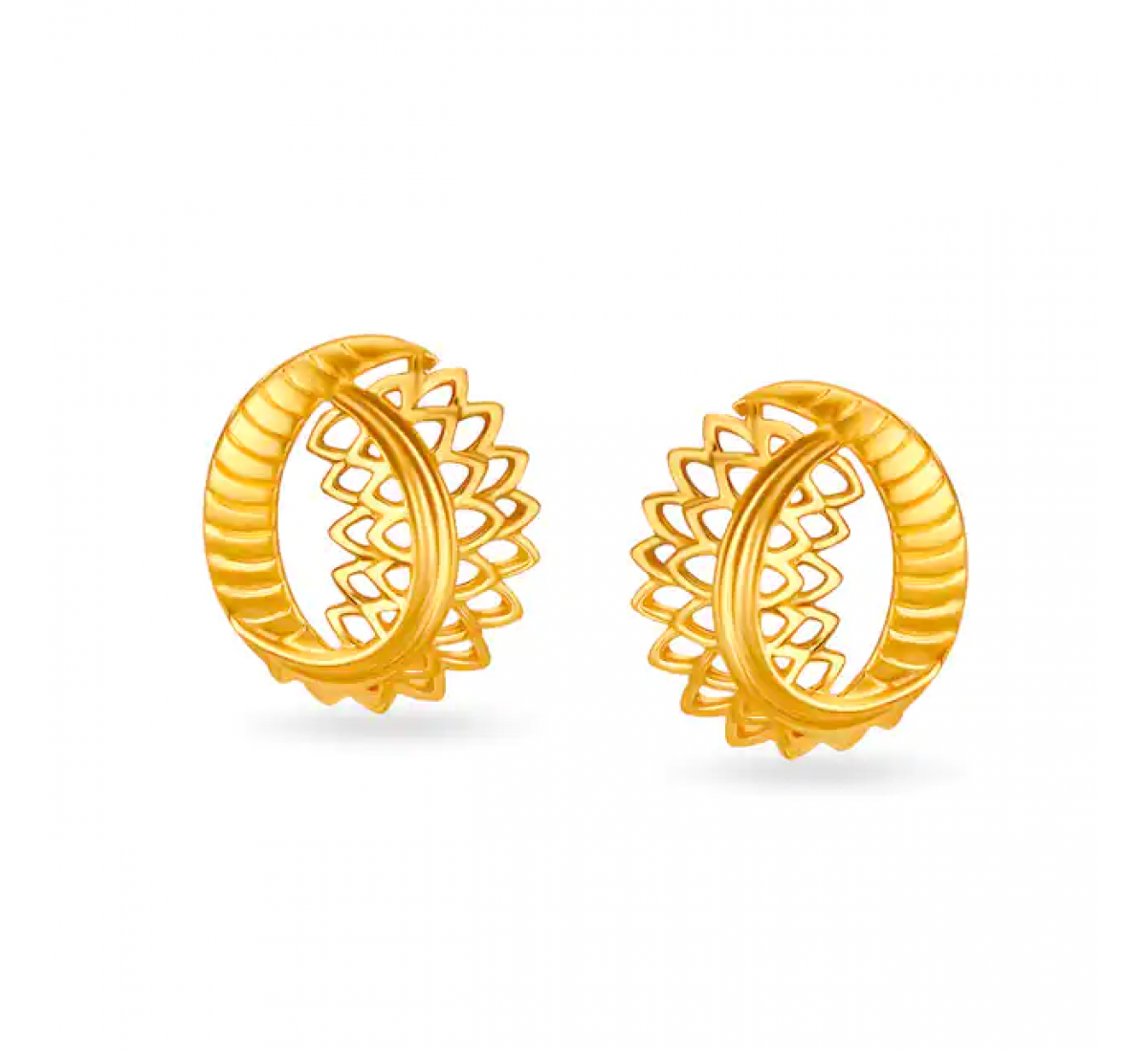 Stylish Gold Mesh Pendant Set