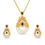 Aisha Peacock Gold Pendant Set