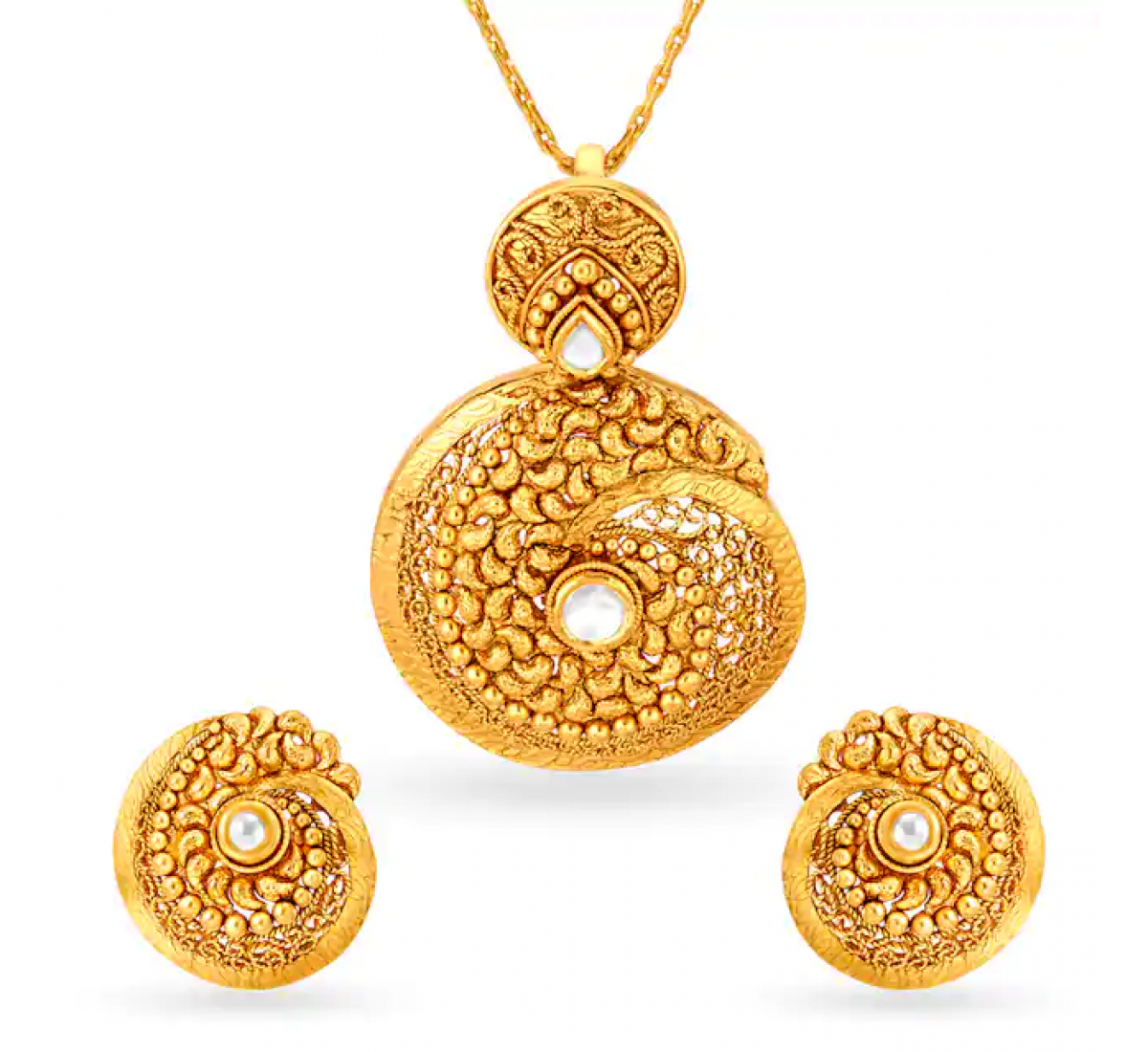 Naomi Elegant Gold Pendant Set