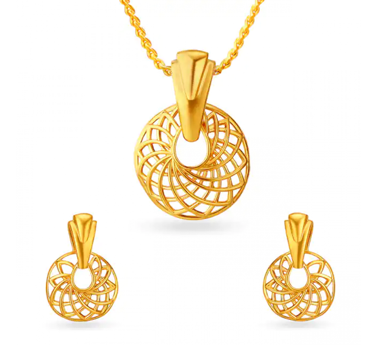 Gold Nexus Pendant Set