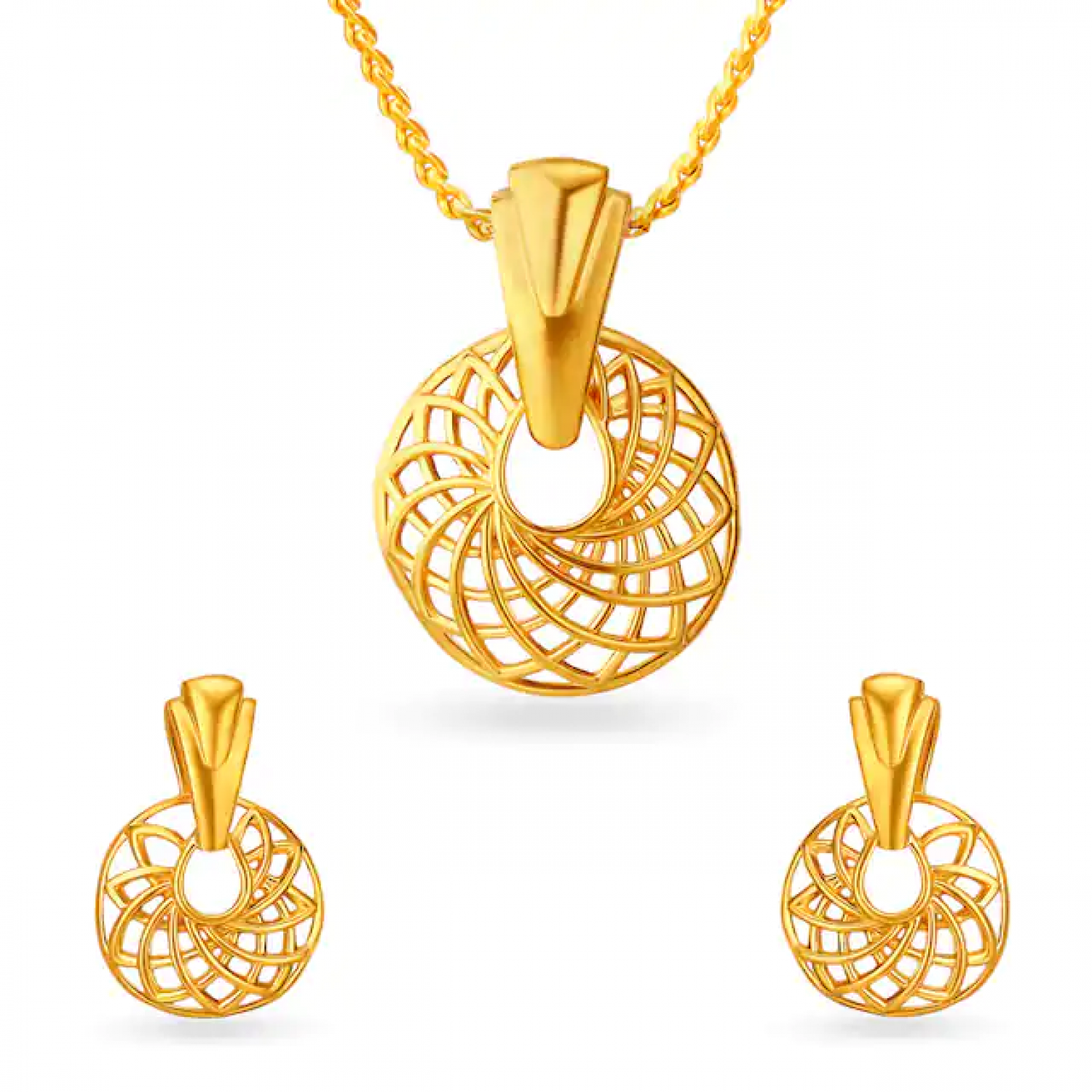 Gold Nexus Pendant Set