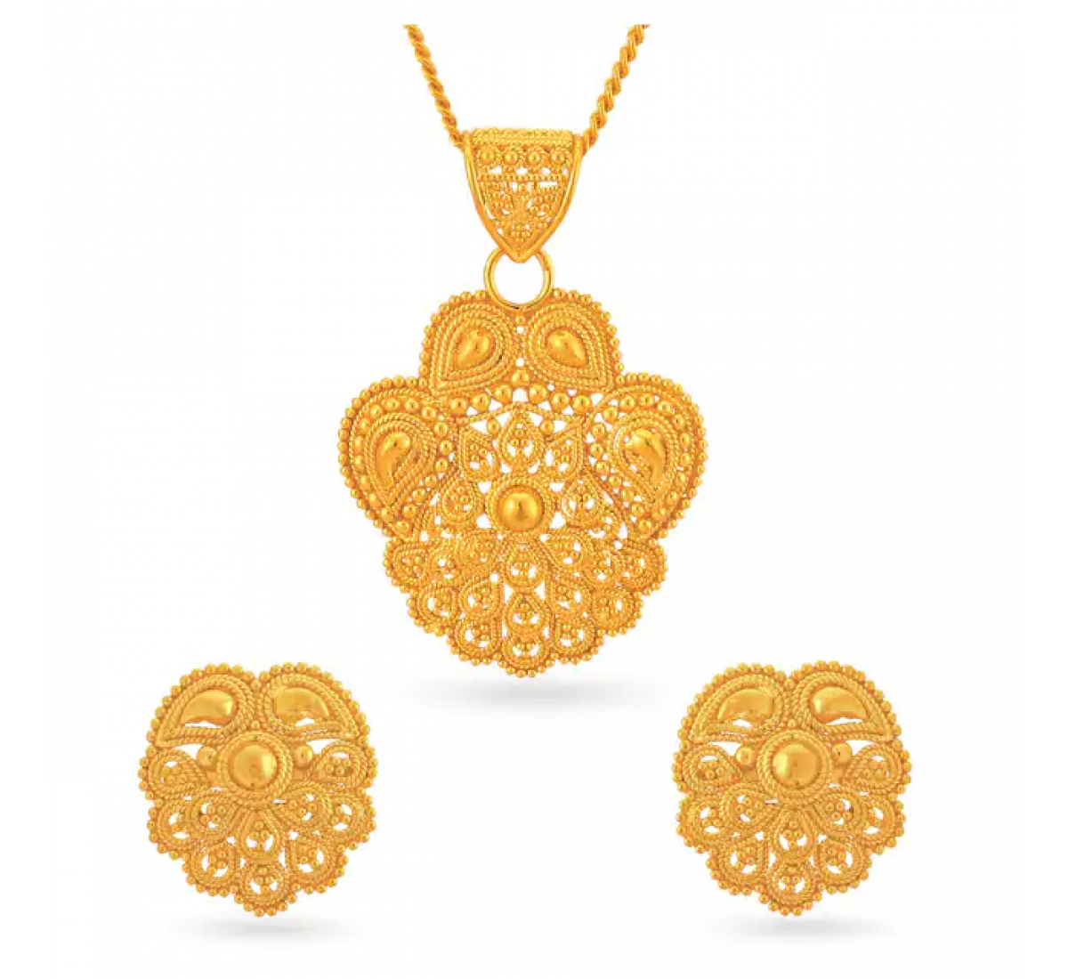Regal Gold Pendant Set