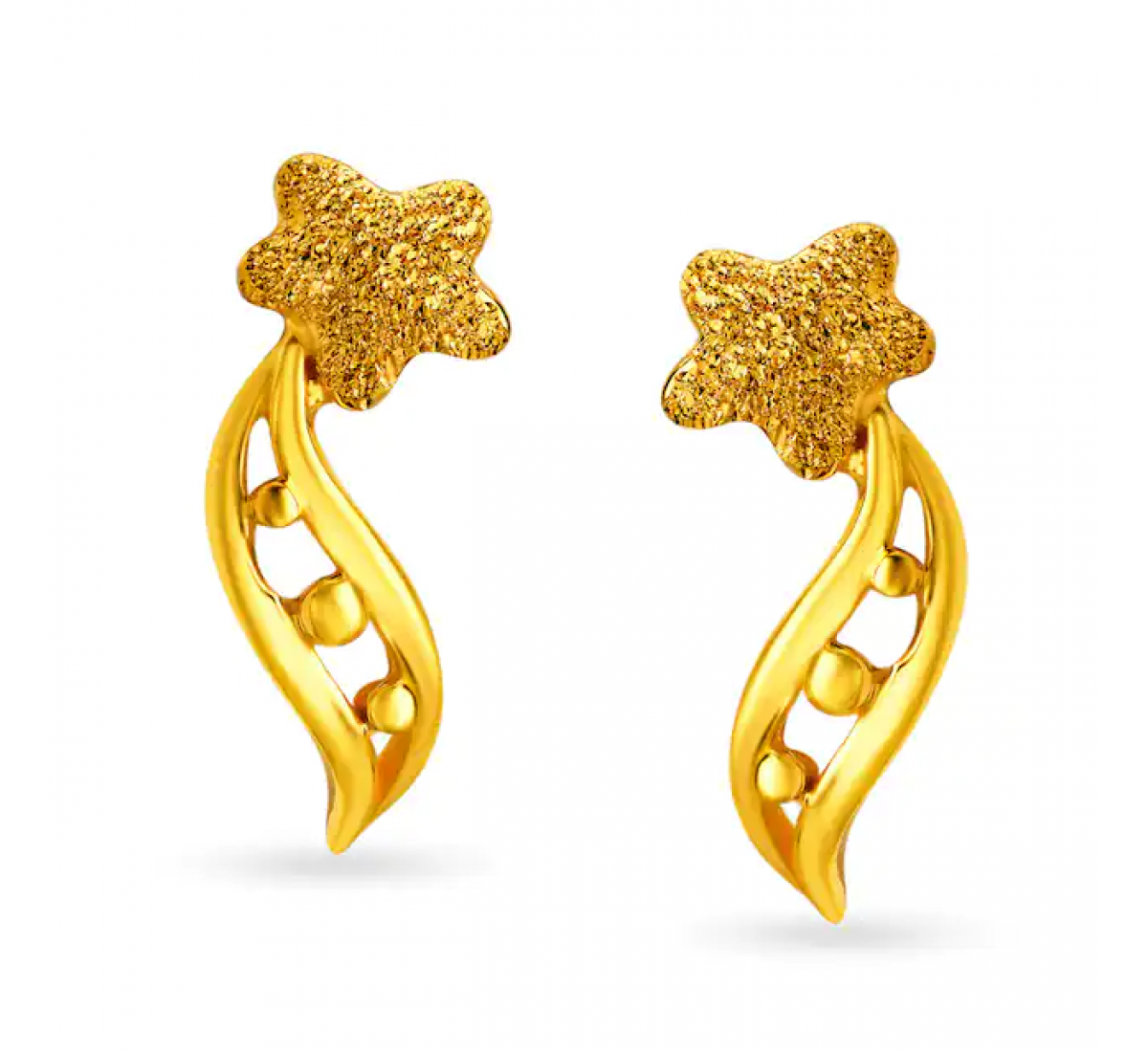 Gold Floral Pendant Set