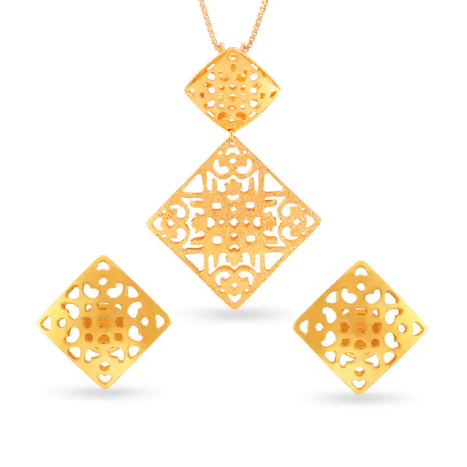 Filigree Gold Pendant Set