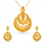 Ornate Gold Pendant Set