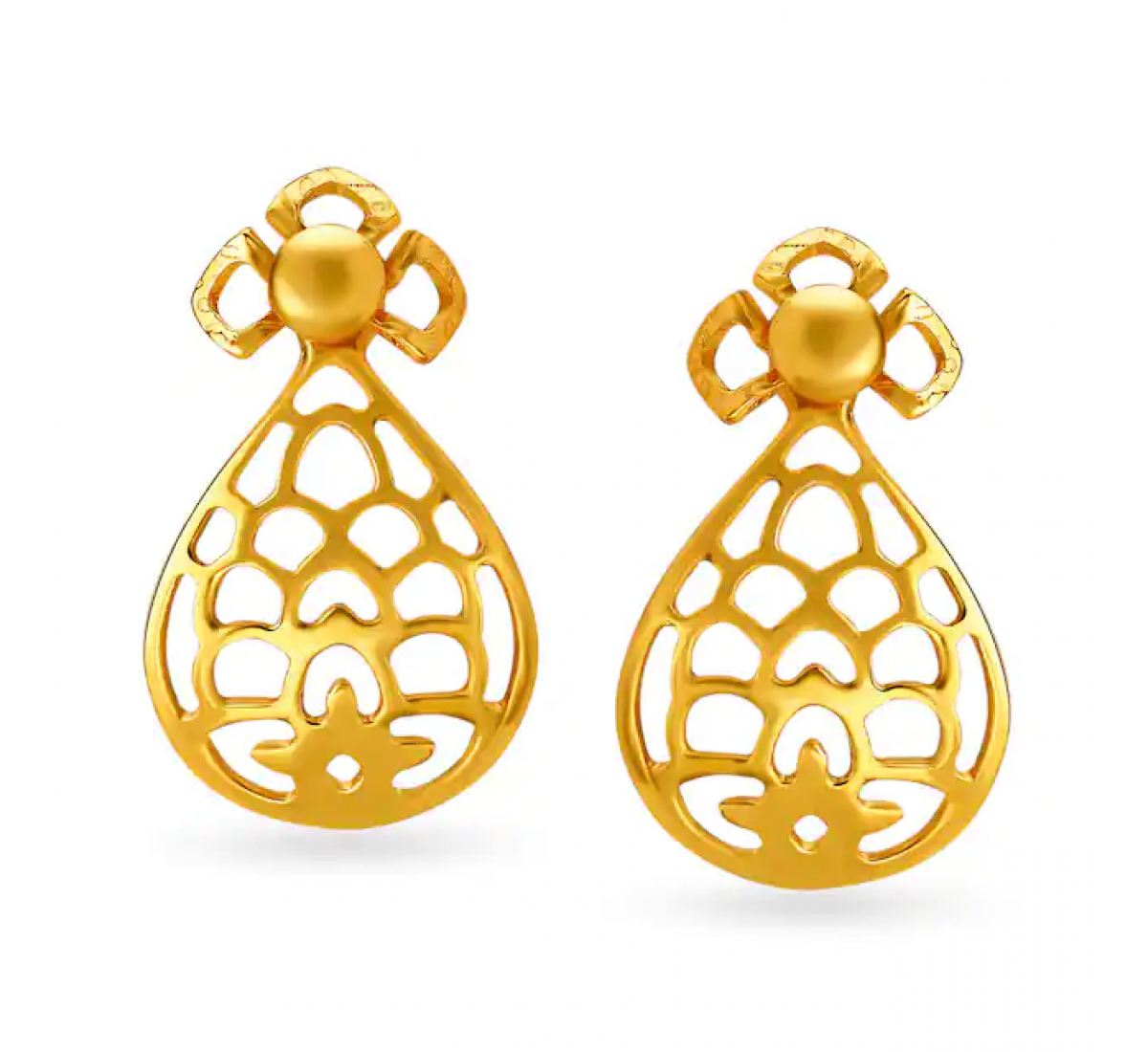 Aahana Gold Floral Pendant Set
