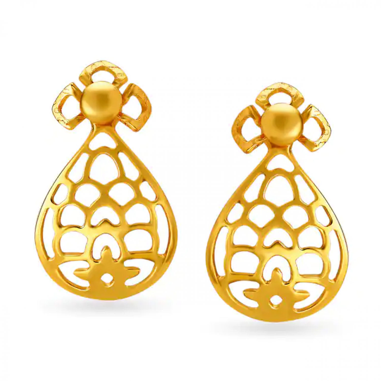Aahana Gold Floral Pendant Set