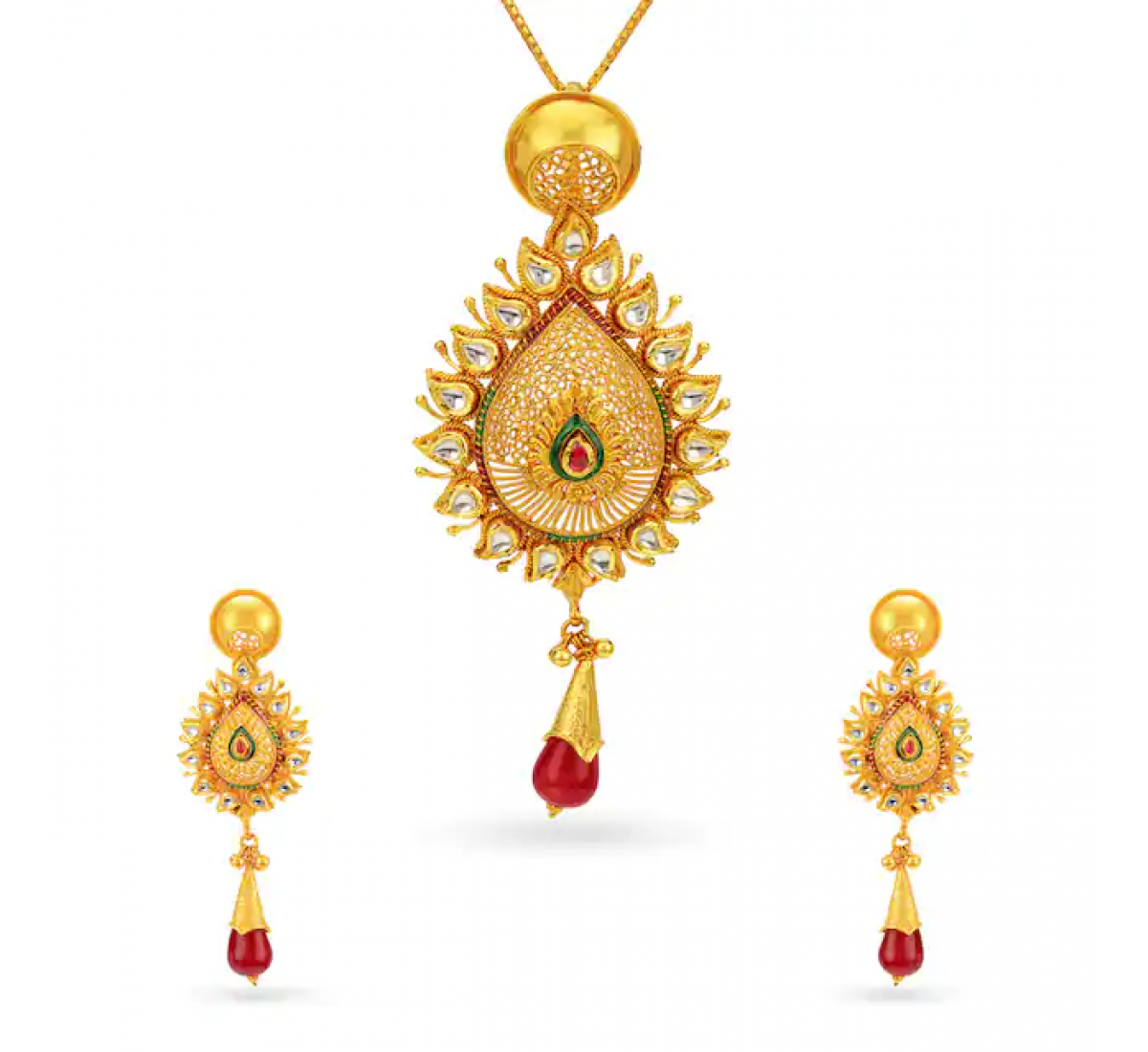 Sharada Gold Pendant Set