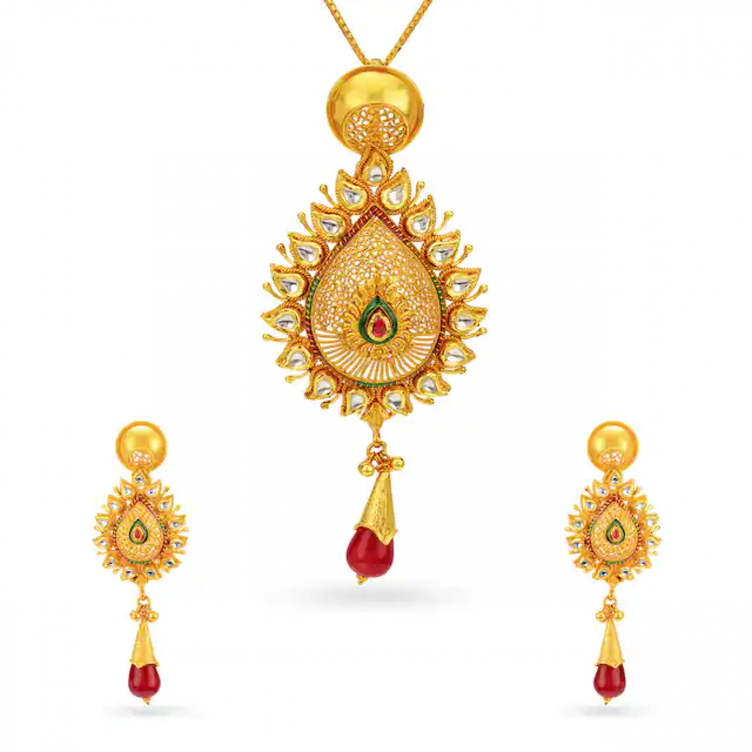 Sharada Gold Pendant Set