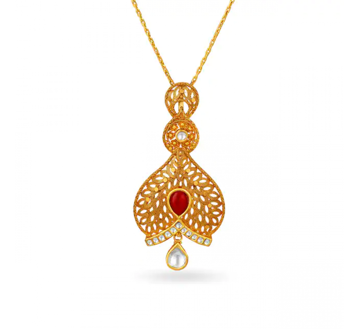Fresh Floral Gold Pendant Set