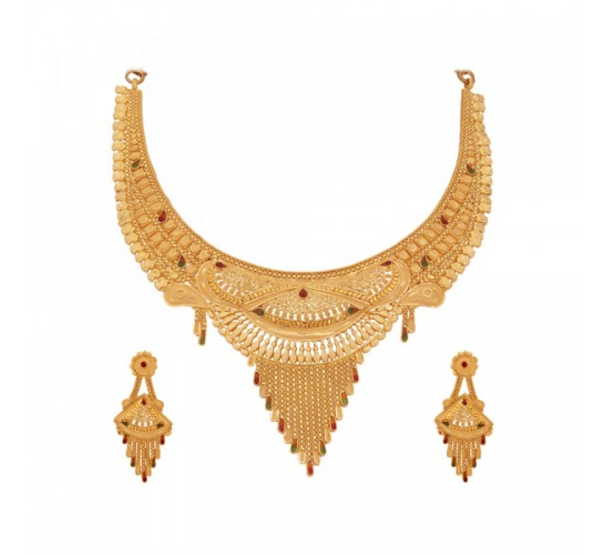 The Nishadi Gold Necklace Set