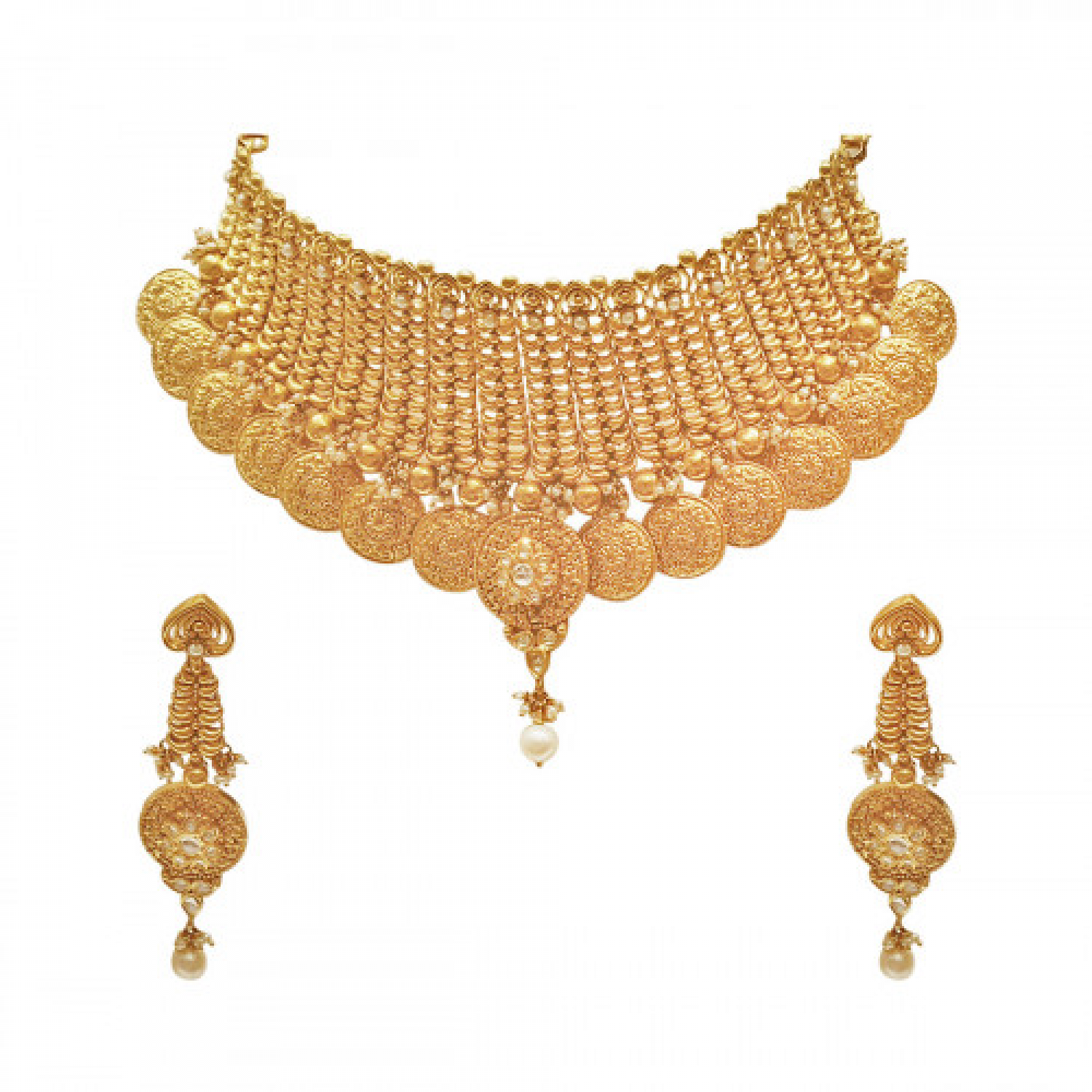 Nishadi Gold Necklace Set