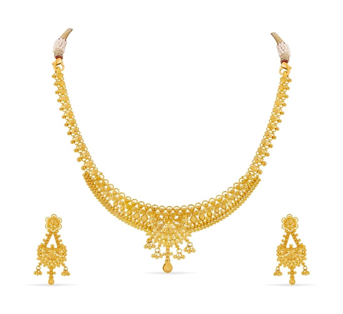 Sania Floral Gold Necklace Set