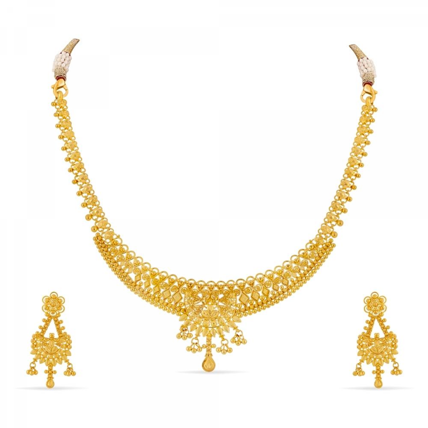 Sania Floral Gold Necklace Set