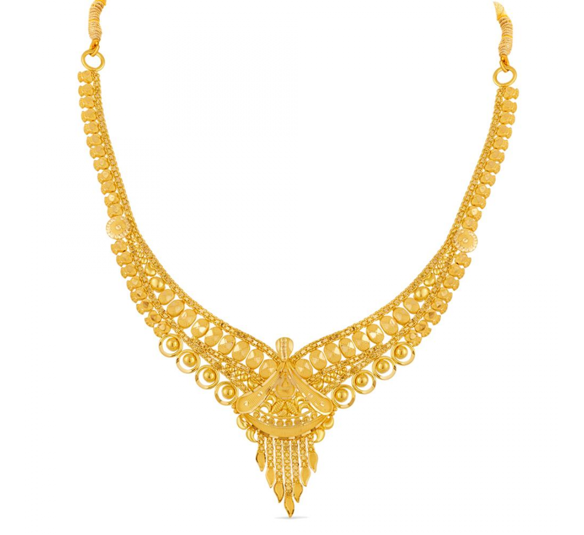 Symmetric Gold Necklace Set