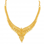 Symmetric Gold Necklace Set