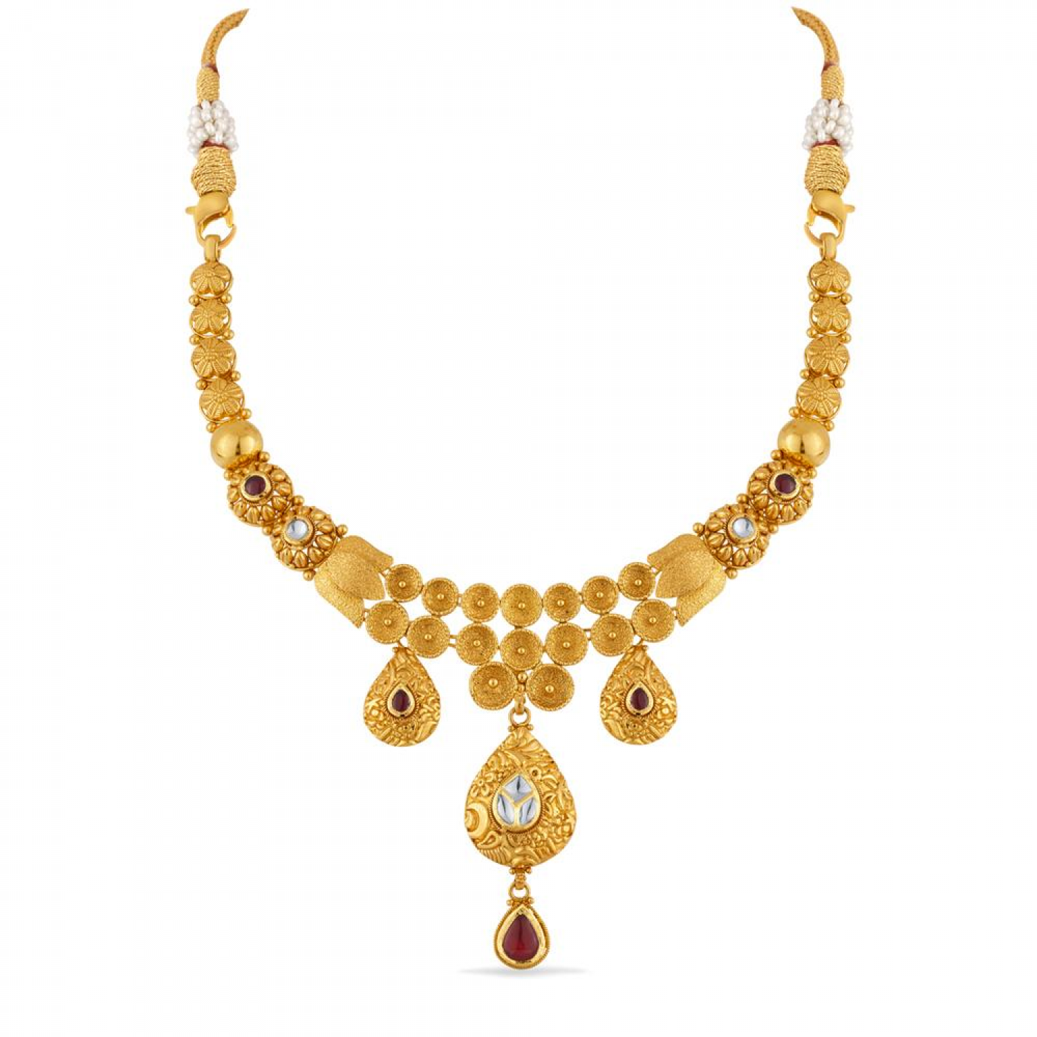 Leaf Design Gold Necklace Set