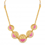 Round Design Gold Necklace Set