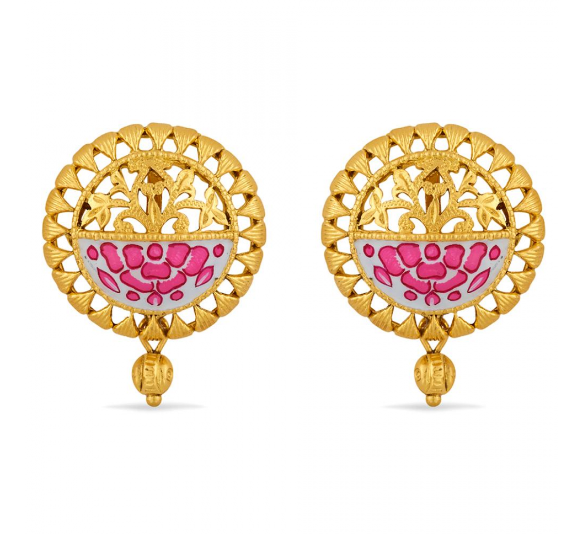 Round Design Gold Necklace Set