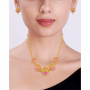 Round Design Gold Necklace Set