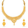 Disha Floral Gold Necklace Set