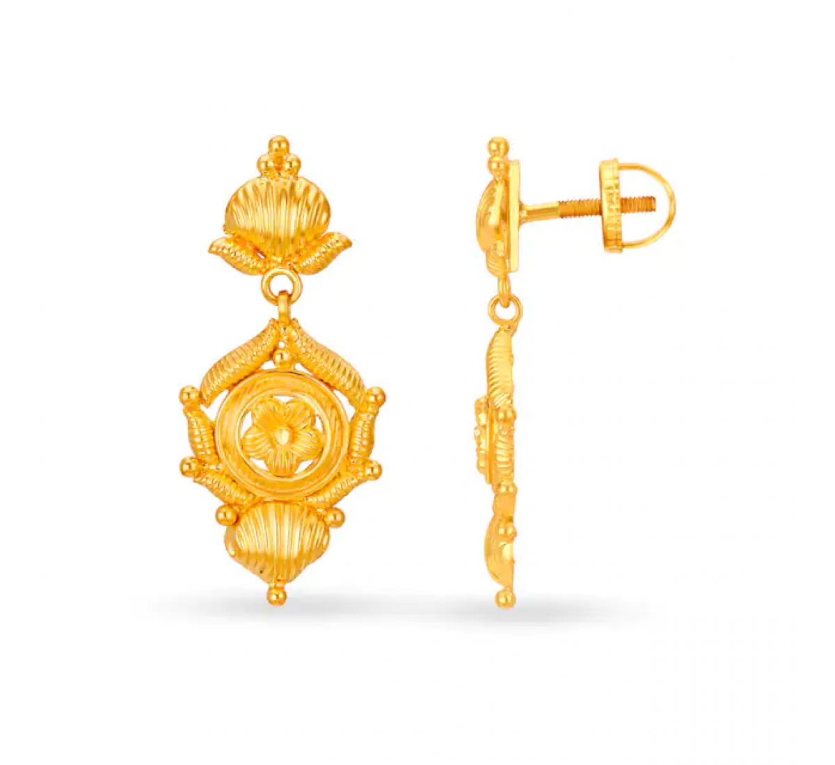 Disha Floral Gold Necklace Set