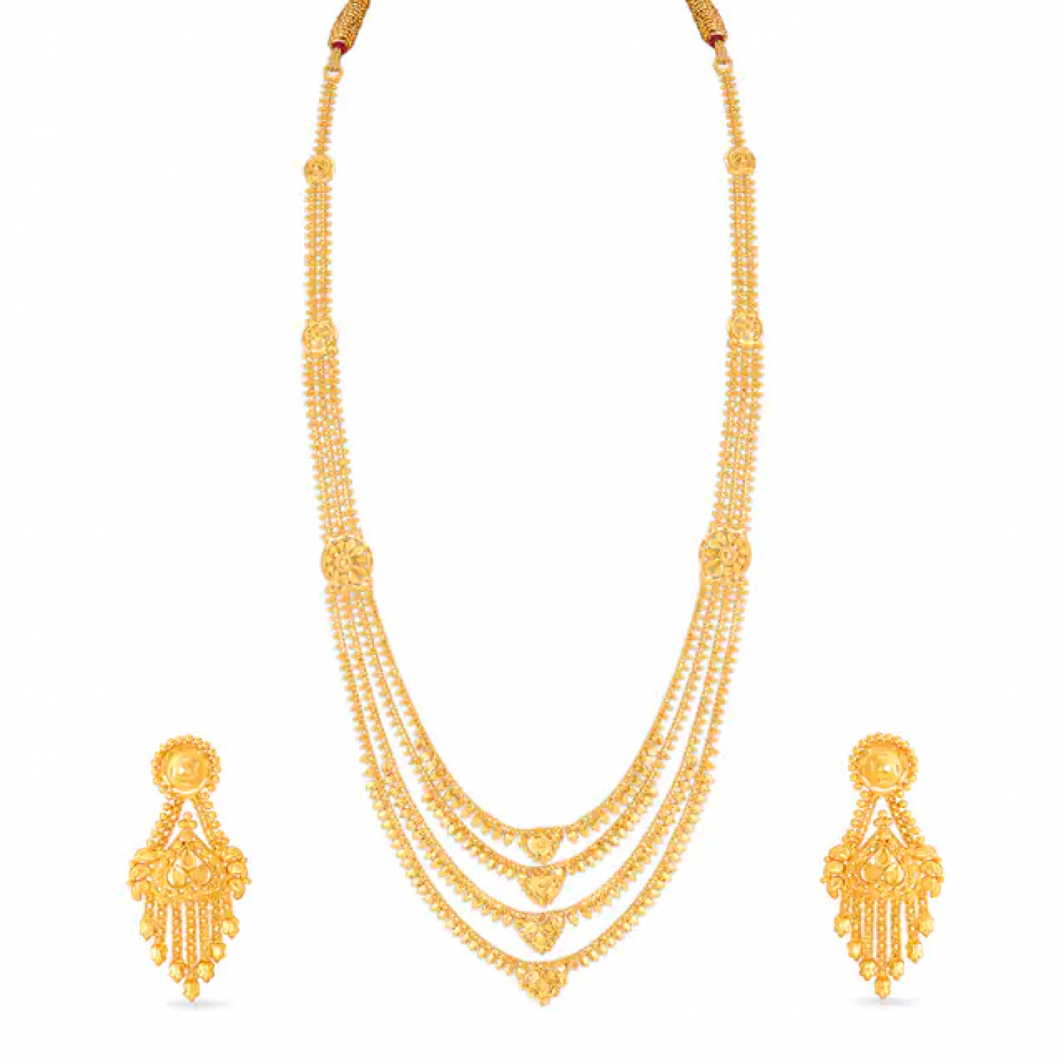 Marie Heart Gold Necklace Set