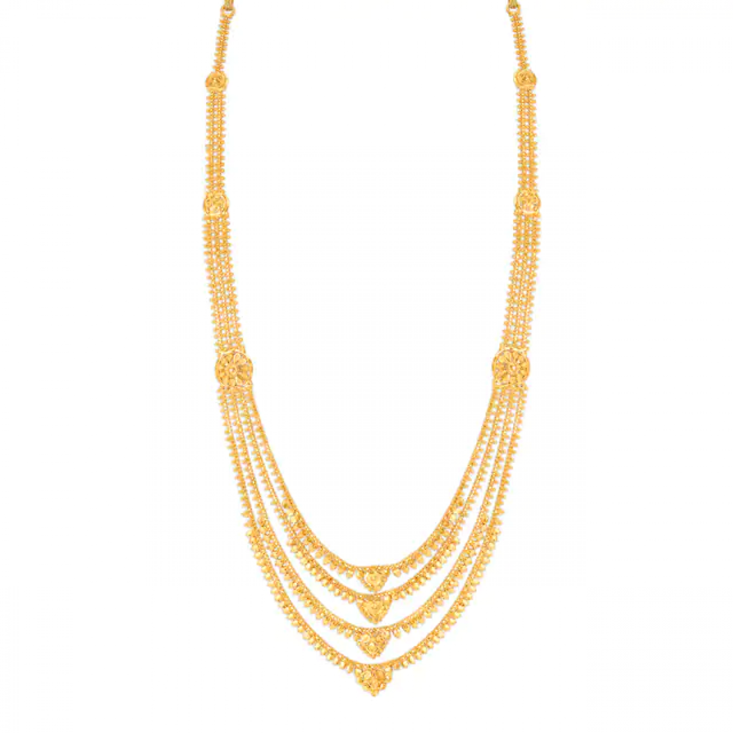 Marie Heart Gold Necklace Set