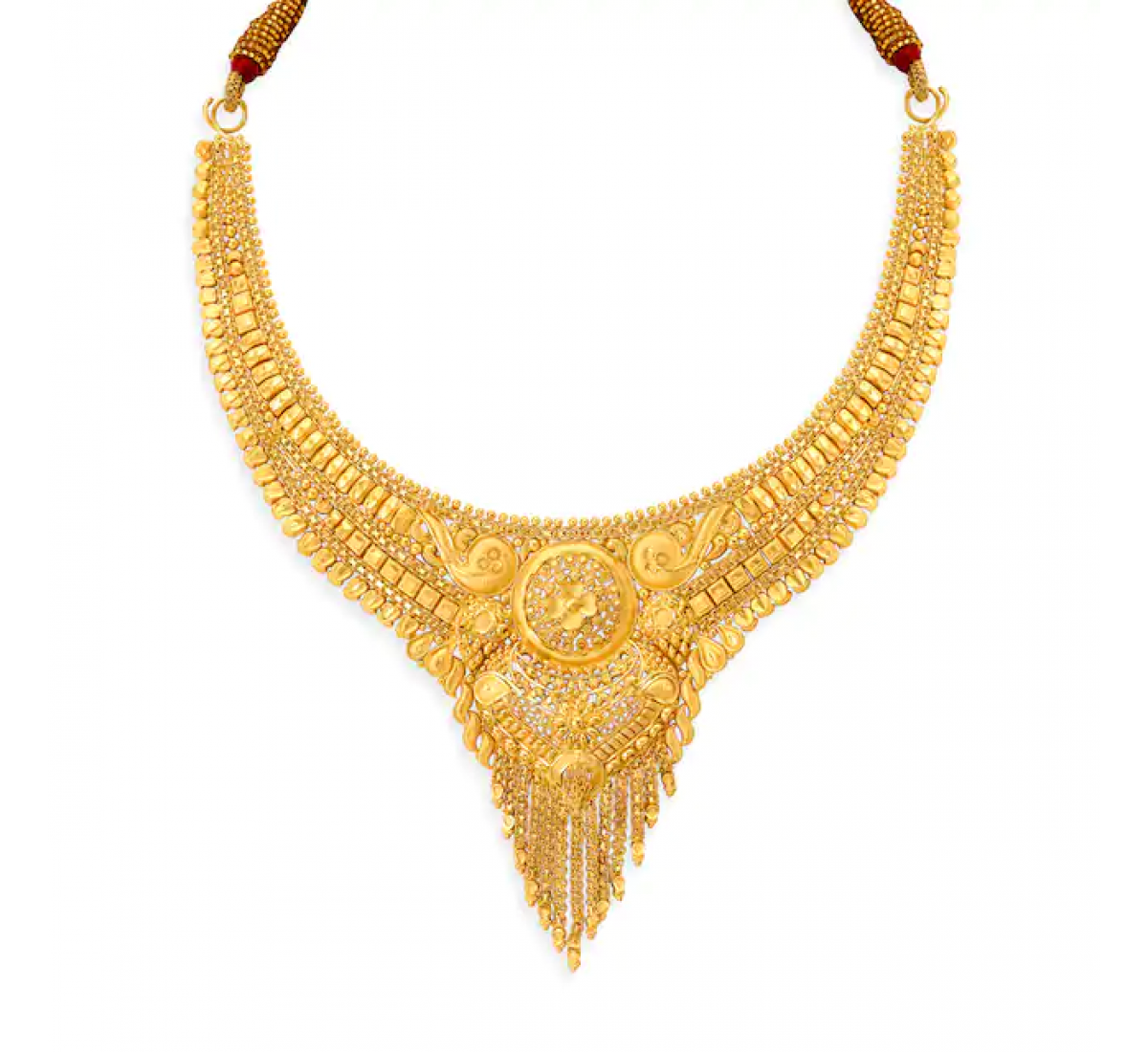Visha Floral Gold Necklace Set