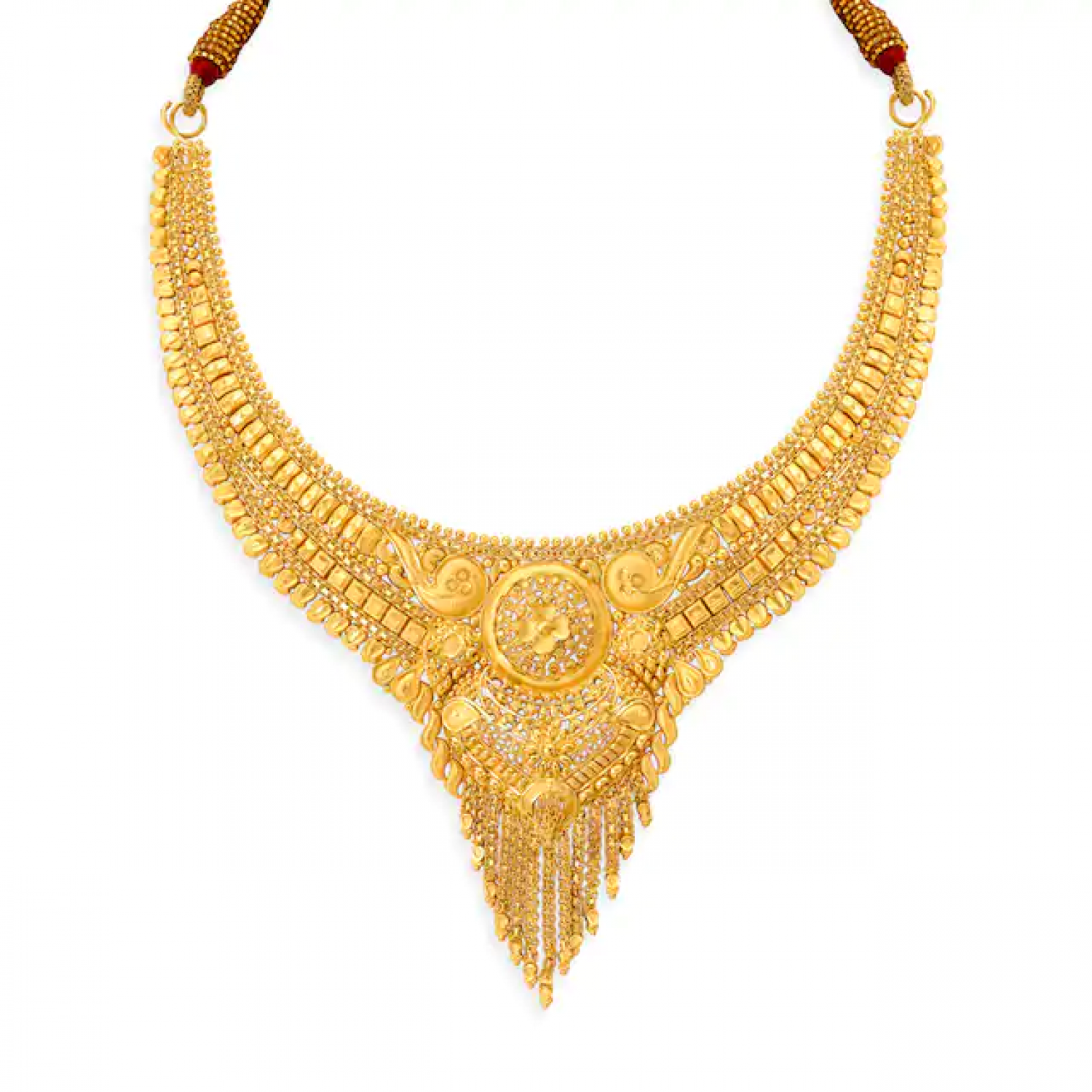 Visha Floral Gold Necklace Set