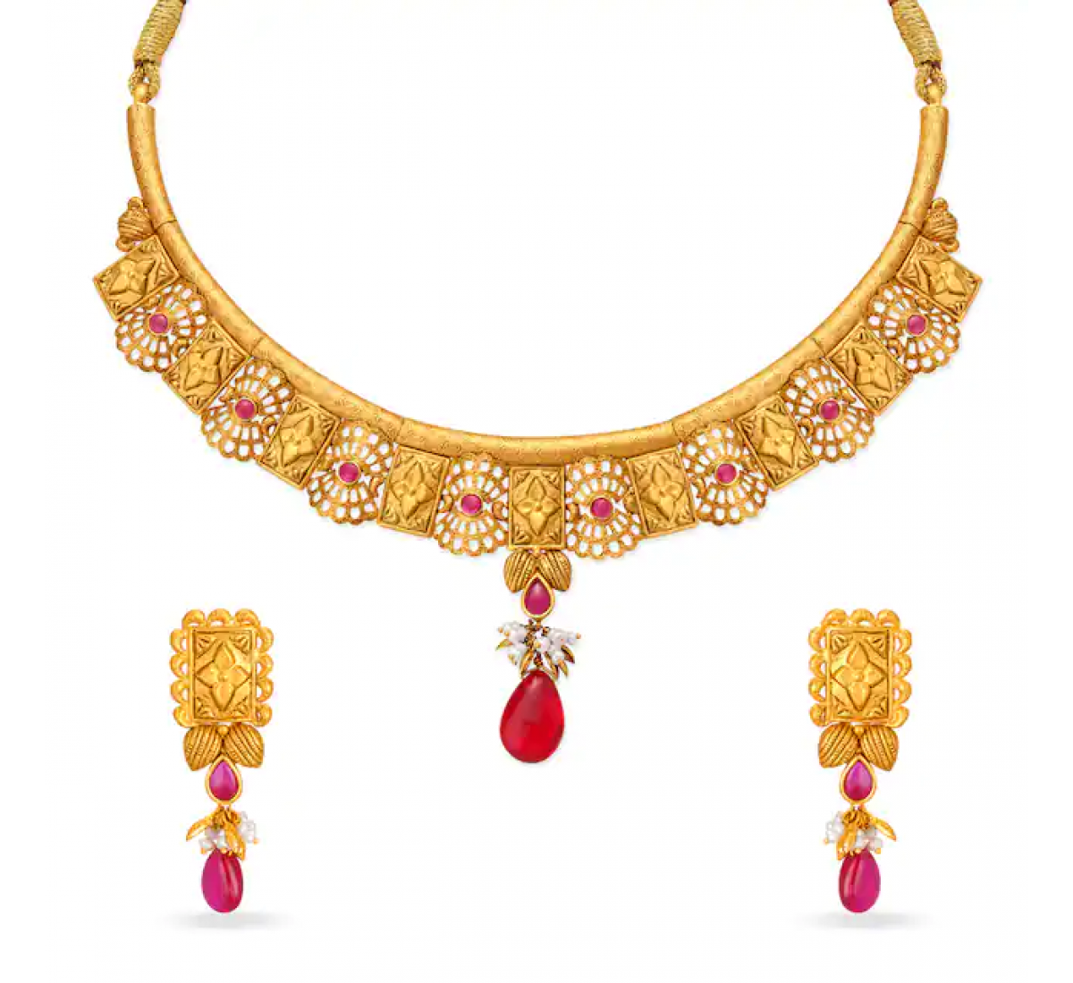 Aavya Gold Necklace Set