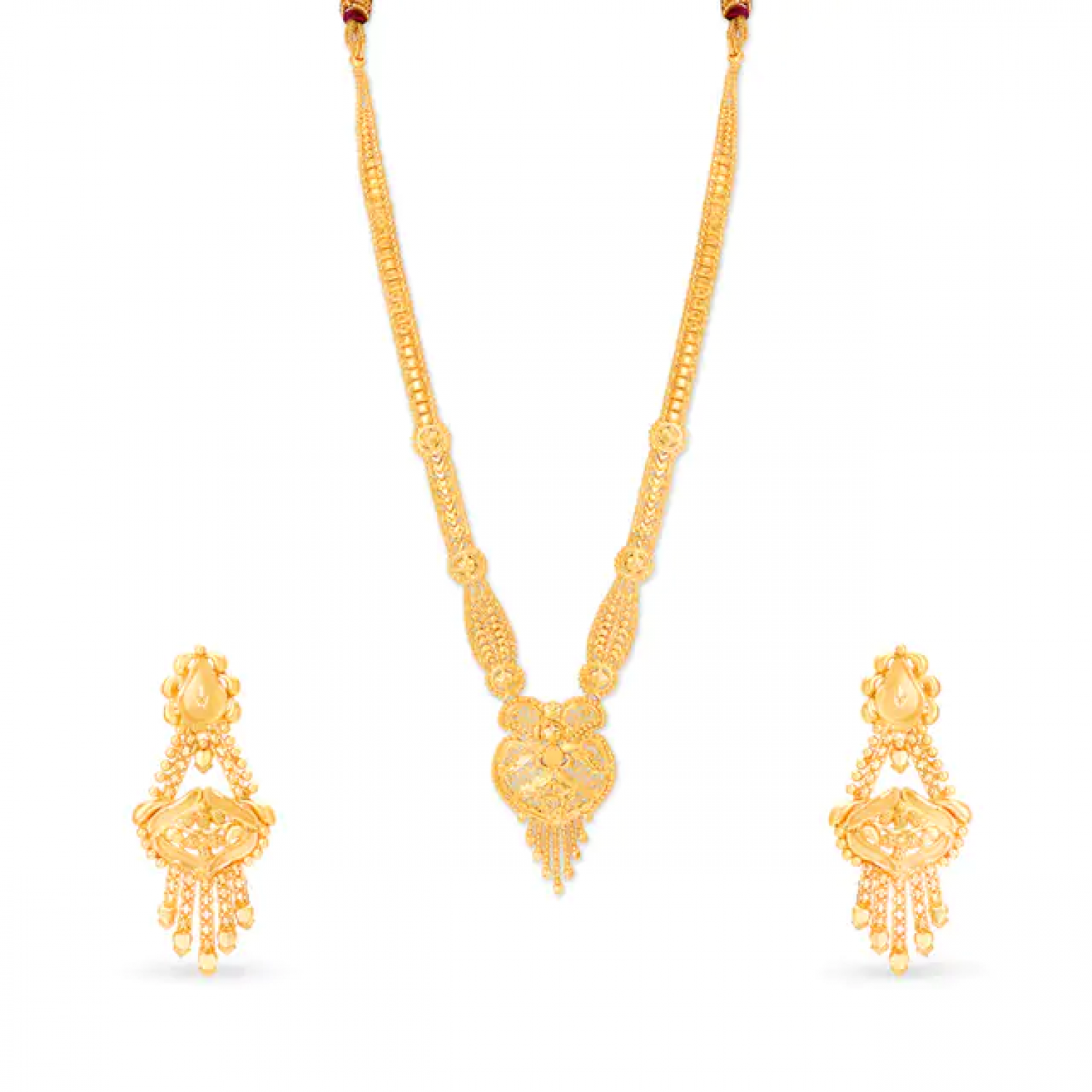 Ryanika Gold Necklace Set