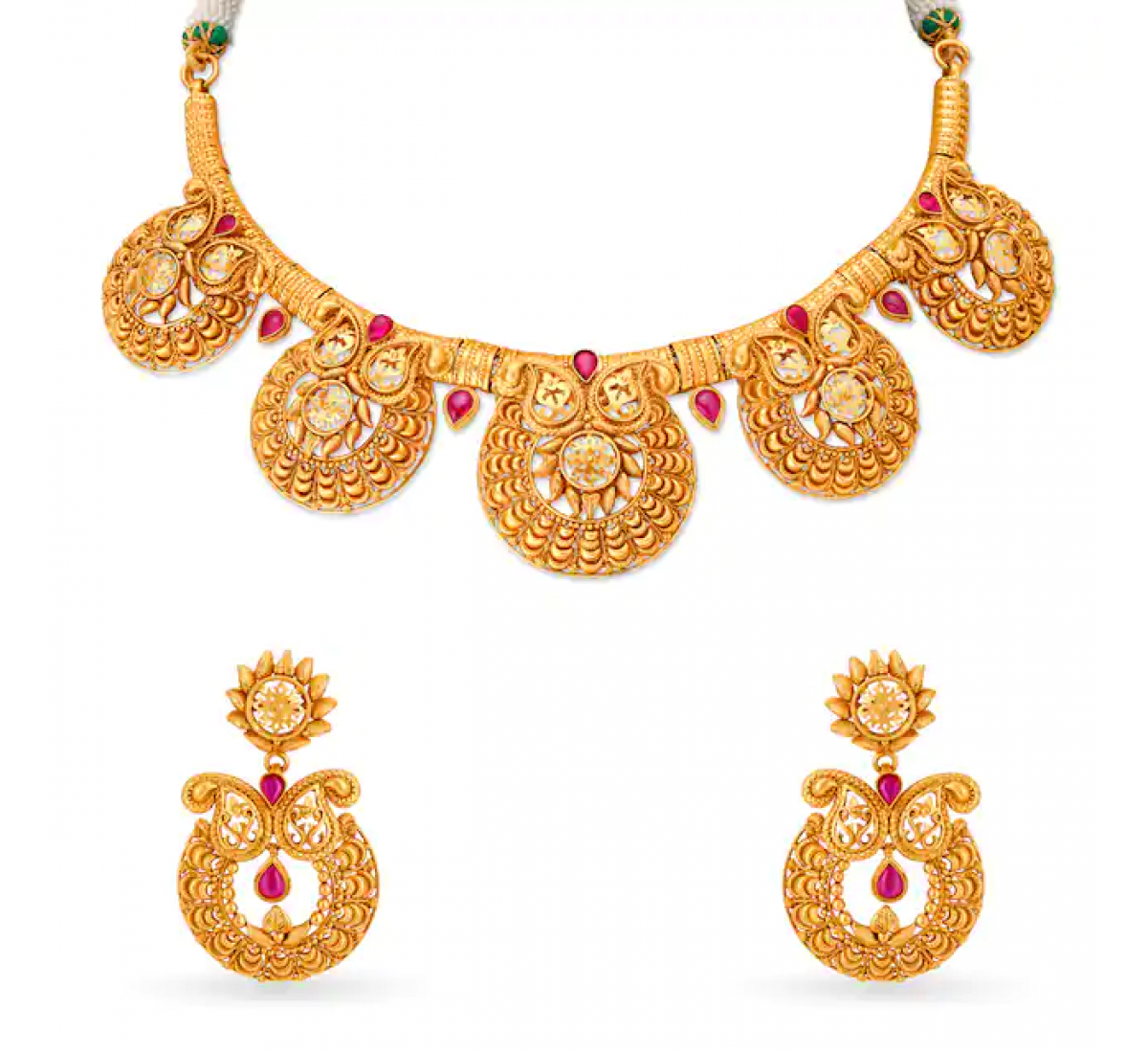 Paisley Gold Necklace Set