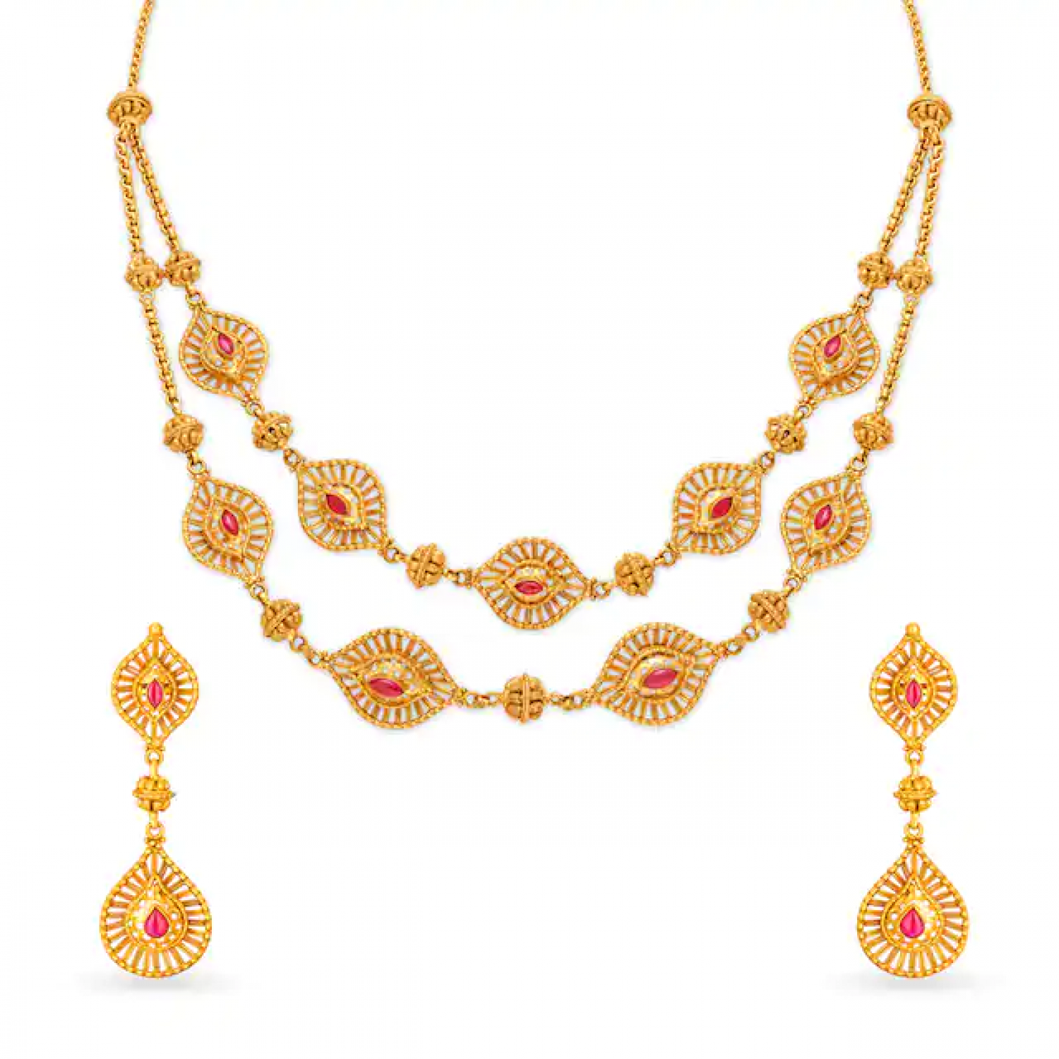 Eccentric Gold Necklace Set