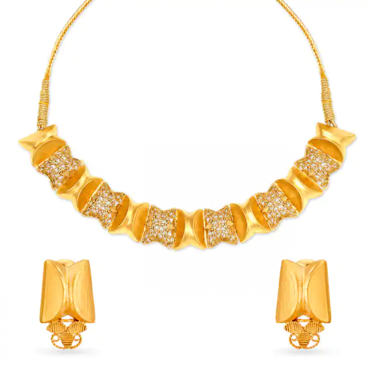 Eclectic Gold Necklace Set