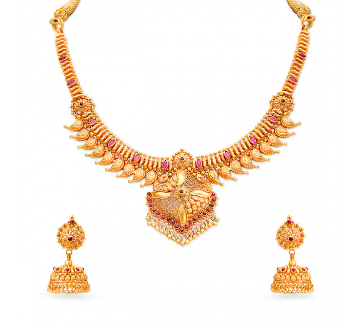 Luxurious Gold Necklace Set