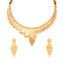 Abstract Gold Necklace Set