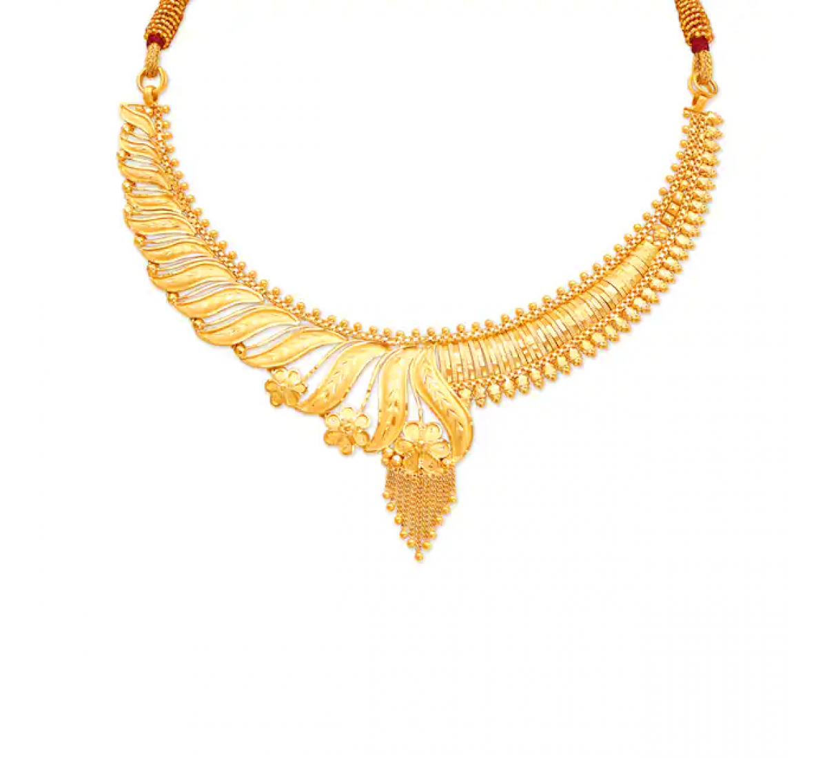 Abstract Gold Necklace Set