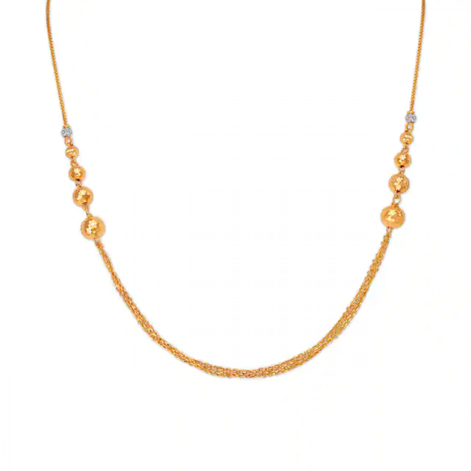 Contemporary Bead Gold Chain