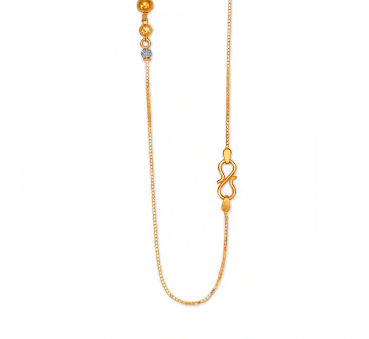 Contemporary Bead Gold Chain