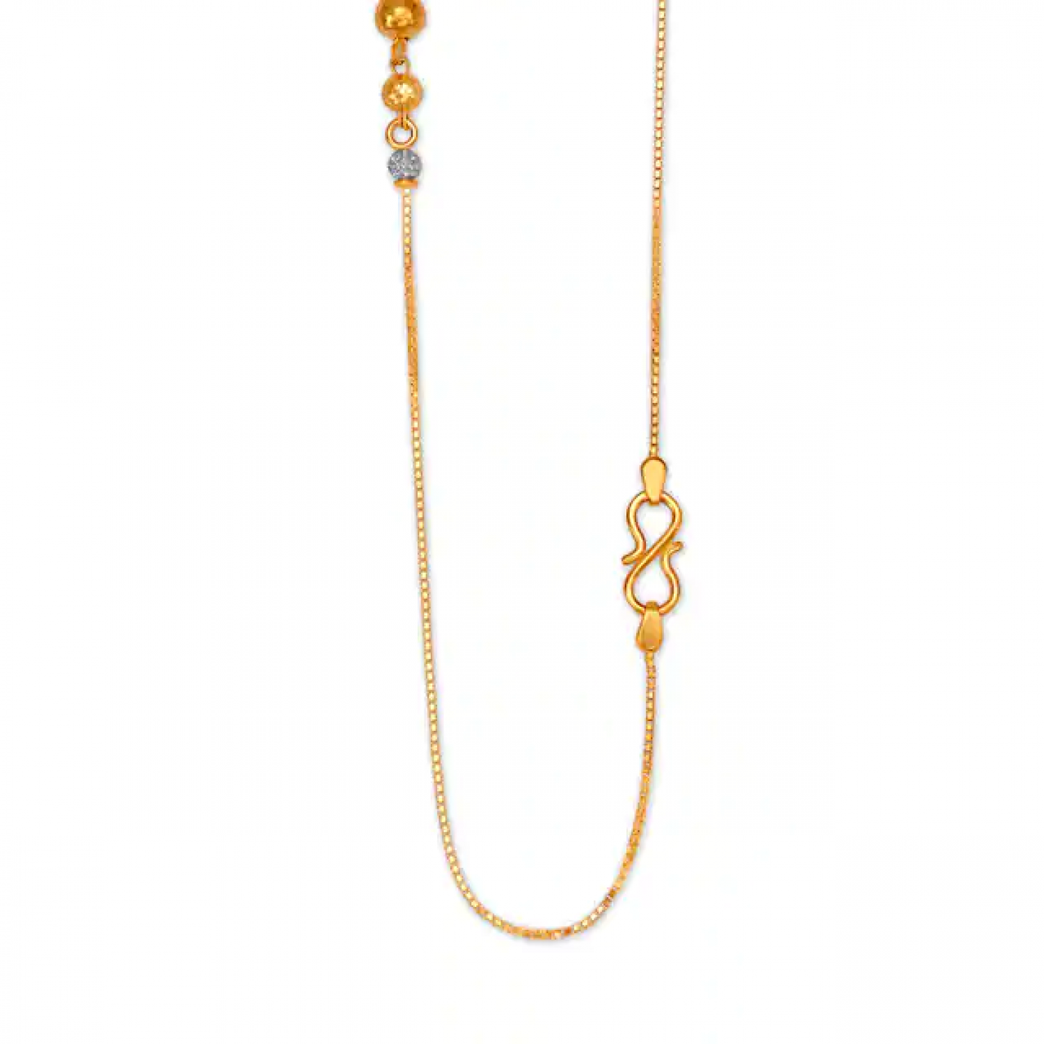 Contemporary Bead Gold Chain