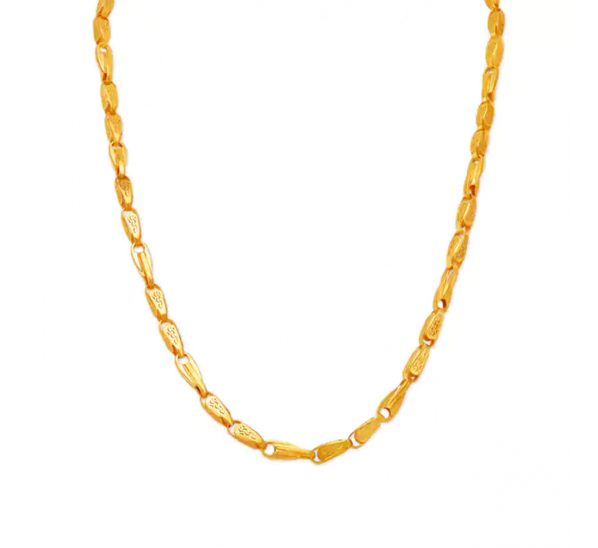 Carved Linked Gold Chain