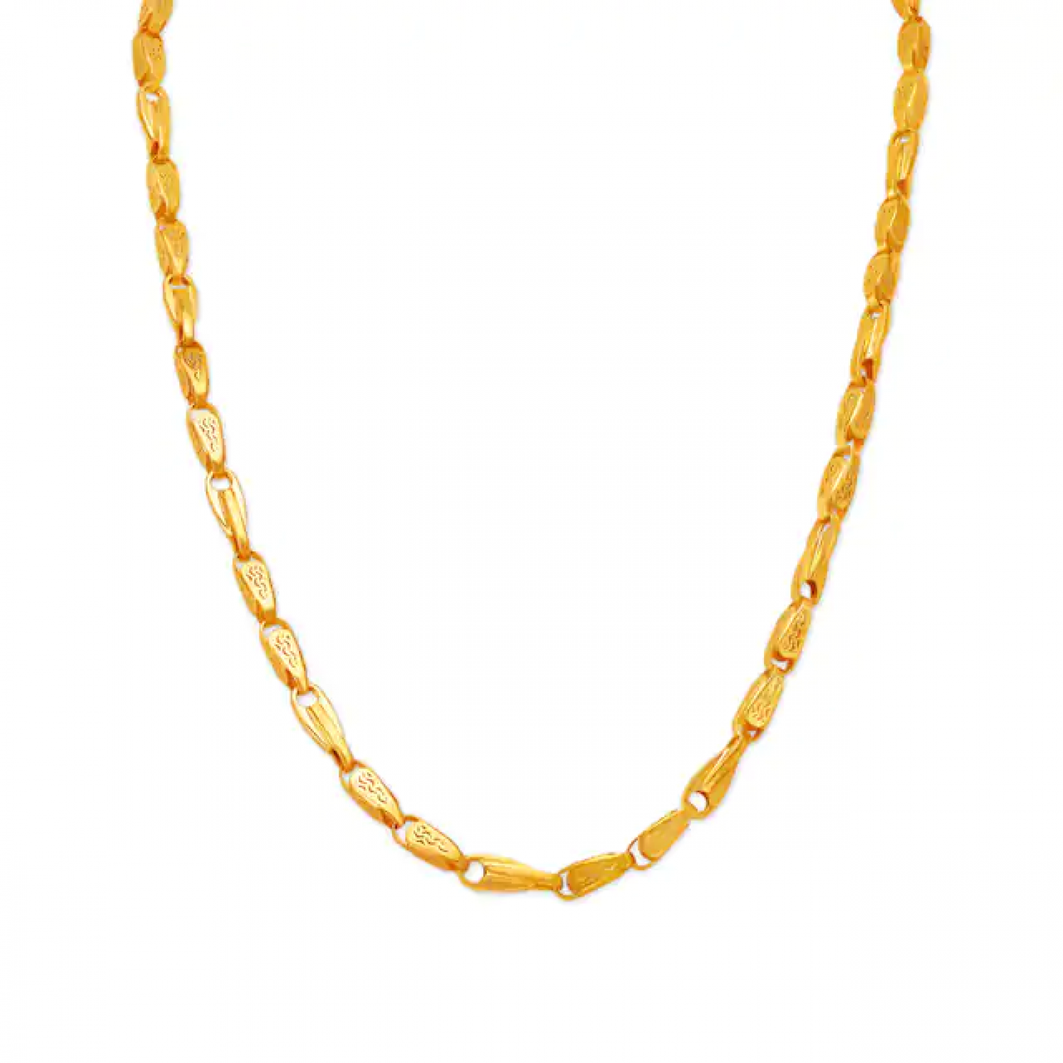 Carved Linked Gold Chain