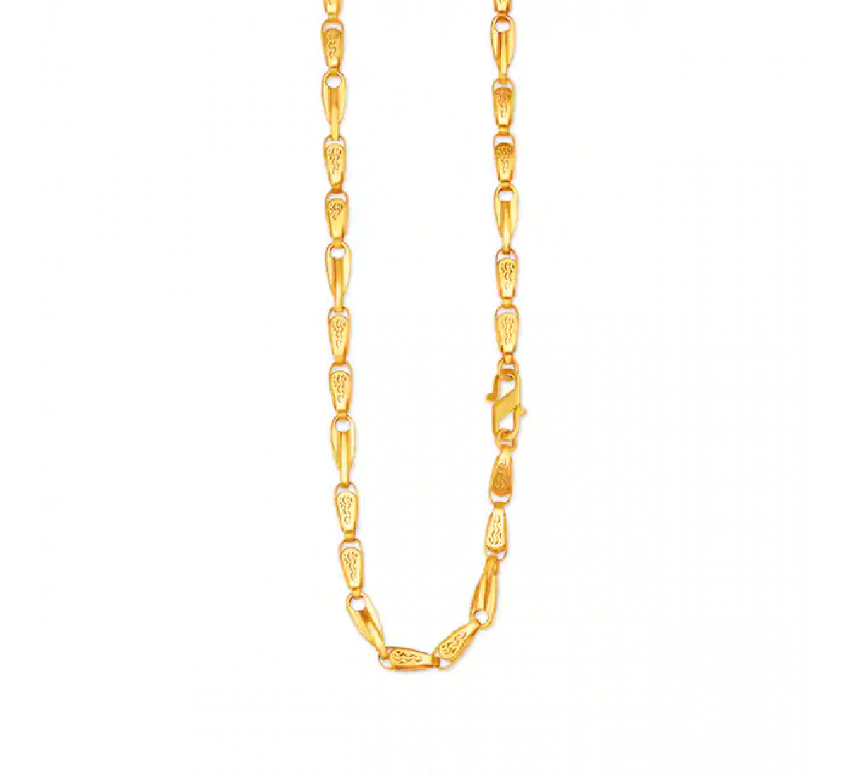 Carved Linked Gold Chain